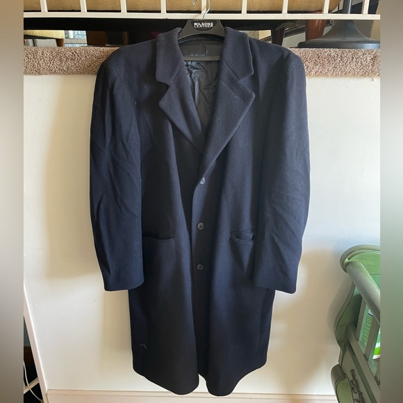 Men’s Long Dress Coat - Picture 1 of 7